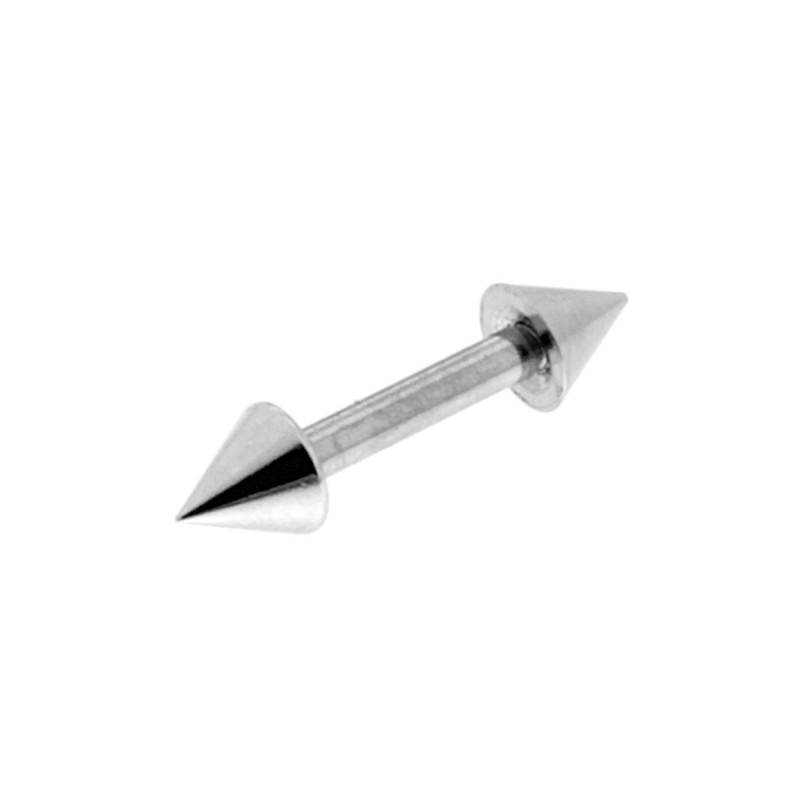 BODY PIERCING HELIX TRAGO MM 12 CON CONI MM 3 IN ACCIAIO CHIRURGICO
