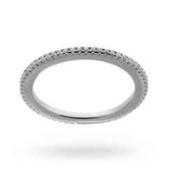 ANELLO ETERNITY CON ZIRCONI BIANCHI MM 1.6 IN ARGENTO 925 RODIATO