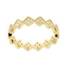ANELLO ETERNITY VERETTA A ROMBI CON ZIRCONI BIANCHI MM 4.3 IN ARGENTO 925 GALVANICA ORO