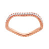 ANELLO ETERNITY VERETTA A ONDA CON ZIRCONI BIANCHI MM 1.8 IN ARGENTO 925 GALVANICA ROSA