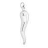 CIONDOLO PORTAFORTUNA CORNO MM 42 IN ARGENTO 925