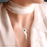 CIONDOLO PORTAFORTUNA CORNO MM 42 IN ARGENTO 925