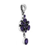 CIONDOLO ETNICO THAILANDESE CON PIETRE TANZANITE IN ARGENTO 925