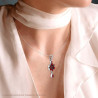 CIONDOLO ETNICO THAILANDESE CON PIETRE CORALLO IN ARGENTO 925