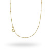 CATENA FORZATINA CM 40 ALTERNATA CON PALLINE LISCE MM 2.5 IN ARGENTO 925 GALVANICA ORO