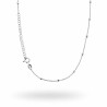 CATENA FORZATINA CM 40+5 ALTERNATA CON PALLINE DIAMANTATE MM 2.5 IN ARGENTO 925 RODIATO