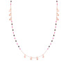 COLLANA LUNGA CON CATENA ROLO CON CRYSTAL MULTICOLOR CON STELLE IN ARGENTO 925 GALVANICA ROSA