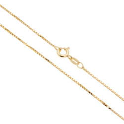 CATENA VENEZIANA DIAMANTATA 019 SEZIONE MM 1.0 LUNGHEZZA CM 40 IN ARGENTO 925 GALVANICA ORO