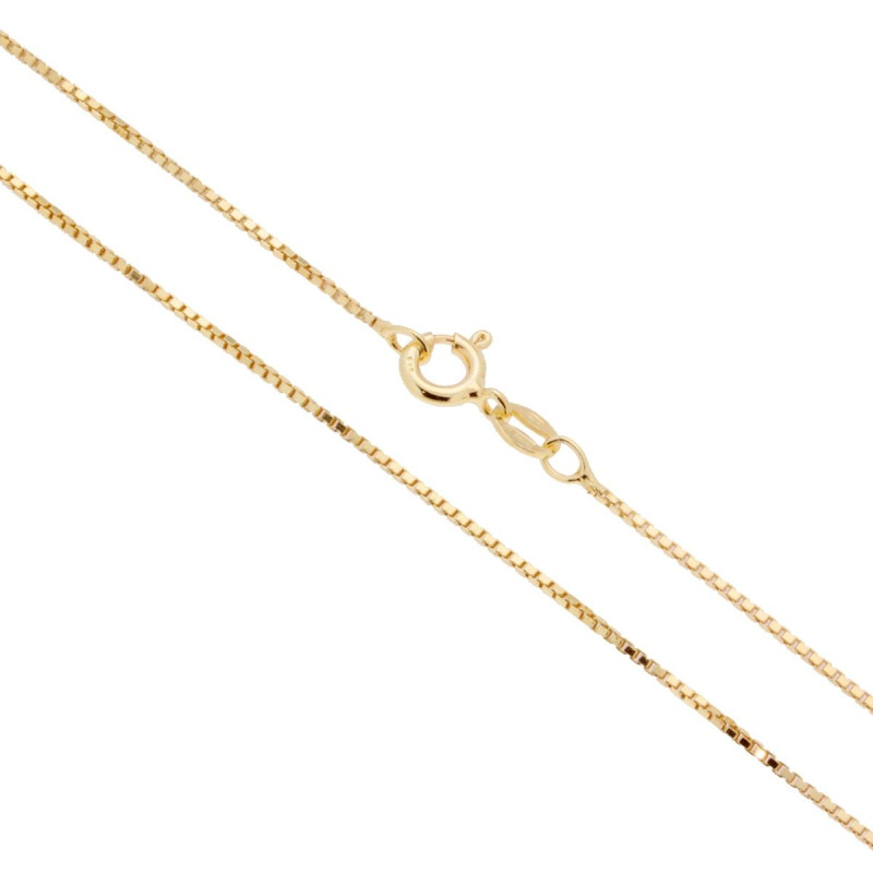 CATENA VENEZIANA DIAMANTATA 019 SEZIONE MM 1.0 LUNGHEZZA CM 90 IN ARGENTO 925 GALVANICA ORO