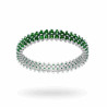 ANELLO ETERNITY VERETTA CON ZIRCONI VERDE SMERALDO IN ARGENTO 925 RODIATO