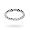ANELLO ETERNITY VERETTA CON ZIRCONI MULTICOLOR IN ARGENTO 925 GALVANICA RODIO