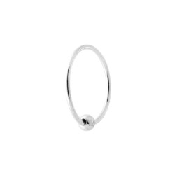 PIERCING NASO CERCHIO 10 MM CON PALLINA IN ARGENTO 925