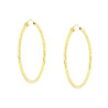 ORECCHINI A CERCHIO DIAMANTATO MM 42 CON CANNA MM 2 IN ARGENTO 925 GALVANICA ORO