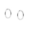 ORECCHINI CERCHIO MM 10 CON CANNA TUBOLARE MM 1.2 IN ARGENTO 925 GALVANICA RODIO