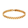 BRACCIALE UOMO MAGLIA IMPERNIATA GALVANICA ORO IN ACCIAIO