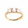 ANELLO TRILOGY A GRIFFE CON ZIRCONE BIANCO MM 5 IN ARGENTO 925 GALVANICA ORO