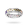 ANELLO ETERNITY RIVIERA A GIRO CON ZIRCONI MULTICOLOR IN ARGENTO 925 GALVANICA RODIO