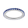 ANELLO ETERNITY VERETTA A GIRO CON CUBIC ZIRCONIA BLU ZAFFIRO MM 2 IN ARGENTO 925 GALVANICA RODIO