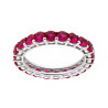 ANELLO ETERNITY VERETTA A GIRO CON CUBIC ZIRCONIA ROSSO RUBINO MM 3 IN ARGENTO 925 GALVANICA RODIO