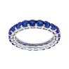 ANELLO ETERNITY VERETTA A GIRO CON CUBIC ZIRCONIA BLU ZAFFIRO MM 3 IN ARGENTO 925 GALVANICA RODIO