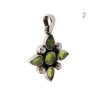 CIONDOLO ETNICO FIORE CON PERLE E PIETRE NATURALI IN ARGENTO 925