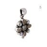 CIONDOLO ETNICO FIORE CON PERLE E PIETRE NATURALI IN ARGENTO 925