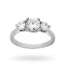 ANELLO TRILOGY CON ZIRCONI BIANCHI MM 4 E 6 IN ARGENTO 925 RODIATO