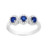 ANELLO TRILOGY CON ZAFFIRO IN ARGENTO 925 GALVANICA RODIO
