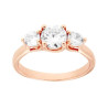 ANELLO TRILOGY CON CUBIC ZIRCONIA BIANCO IN ARGENTO 925 GALVANICA ROSA