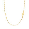 COLLANA ROSARIO MODELLO GIROCOLLO CM 50 CON GRANI A PALLINA LISCIA MM 3 IN ARGENTO 925 GALVANICA ORO