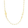 COLLANA ROSARIO MODELLO GIROCOLLO CM 50 CON GRANI A PALLINA LISCIA MM 3 IN ARGENTO 925 GALVANICA ORO