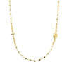COLLANA ROSARIO MODELLO GIROCOLLO CM 50 CON GRANI A PALLINA DIAMANTATA MM 3 IN ARGENTO 925 GALVANICA ORO
