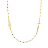 COLLANA ROSARIO MODELLO GIROCOLLO CM 50 CON GRANI A PALLINA DIAMANTATA MM 3 IN ARGENTO 925 GALVANICA ORO