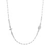 COLLANA ROSARIO MODELLO GIROCOLLO CM 48 CON GRANI A PALLINA LISCIA MM 2 IN ARGENTO 925 GALVANICA RODIO