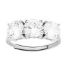 ANELLO TRILOGY CON CUBIC ZIRCONIA BIANCO MM 7 IN ARGENTO 925 GALVANICA RODIO