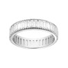 ANELLO ETERNITY CON CUBIC ZIRCONIA BIANCO TAGLIO BAGUETTE IN ARGENTO 925 GALVANICA RODIO