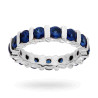 ANELLO ETERNITY CON ZIRCONI BLU ZAFFIRO 3.5 MM IN ARGENTO 925 RODIATO