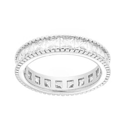 ANELLO ETERNITY VERETTA A GIRO CON ZIRCONI IN ARGENTO 925 GALVANICA RODIO