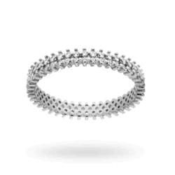 ANELLO ETERNITY VERETTA CON ZIRCONI BIANCHI MM 3.3 IN ARGENTO 925 RODIATO