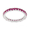 ANELLO ETERNITY VERETTA CON CUBIC ZIRCONIA ROSSO RUBINO MM 2 IN ARGENTO 925 GALVANICA RODIO