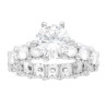 ANELLO SOLITARIO CON CUBIC ZIRCONIA BIANCO MODELLO ETERNITY IN ARGENTO 925 GALVANICA RODIO