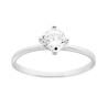 ANELLO SOLITARIO A GRIFFE CON ZIRCONE BIANCO MM 5 IN ARGENTO 925 GALVANICA RODIO
