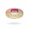 ANELLO ETERNITY RIVIERA A GIRO CON ZIRCONI MULTICOLOR IN ARGENTO 925 GALVANICA ORO