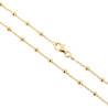 CATENA FORZATINA 035 SEZIONE MM 1.2 ALTERNATA A PALLINE LISCE MM 3 LUNGHEZZA CM 40 IN ARGENTO 925 GALVANICA ORO