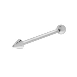 BODY PIERCING BARBELL MM 20 CON PALLINA MM 3 E CONO IN ACCIAIO CHIRURGICO