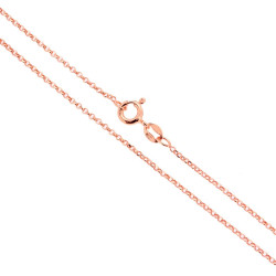 CATENA ROLO DIAMANTATA 022 SEZIONE MM 1.5 LUNGHEZZA CM 50 IN ARGENTO 925 GALVANICA ROSA