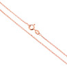 CATENA ROLO DIAMANTATA 022 SEZIONE MM 1.5 LUNGHEZZA CM 50 IN ARGENTO 925 GALVANICA ROSA