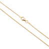 CATENA CORDA DIAMANTATA 025 SEZIONE MM 1.2 LUNGHEZZA CM 45 IN ARGENTO 925 GALVANICA ORO