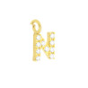 CIONDOLO LETTERA INIZIALE NOME 11 MM CON ZIRCONI BIANCHI IN ARGENTO 925 GALVANICA ORO