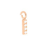 CIONDOLO LETTERA INIZIALE NOME 11 MM CON ZIRCONI BIANCHI IN ARGENTO 925 GALVANICA ROSA
